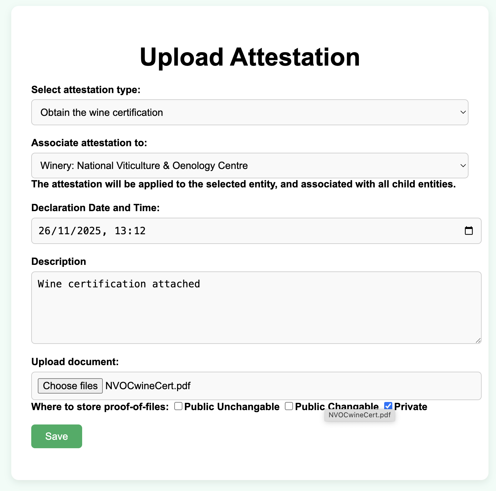 Attestation Update